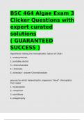BSC 464 Algae Exam 3 Clicker Questions with expert curated solutions &lpar; GUARANTEED SUCCESS &rpar;