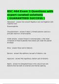 BSC 464 Exam 3 Questions with expert curated solutions &lpar; GUARANTEED SUCCESS &rpar;&period;