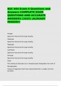 BSC 464 Exam 4 Questions and Answers COMPLETE EXAM QUESTIONS AND ACCURATE ANSWERS 