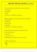 SSI ITC FINAL EXAM QUESTIONS AND ANSWERS 2025
