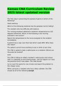 CNA Kansas State Test Questions with expert curated solutions &lpar; GUARANTEED SUCCESS &rpar;