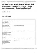 Mechanics Exam NEIEP 2025 UPDATE Verified Questions And Answers &vert; With 100&percnt; Correct Answers graded A&plus; Guaranteed Success&excl;&excl;