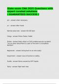 State exam CNA 2025 Questions with expert curated solutions &lpar; GUARANTEED SUCCESS &rpar;&period;docx