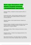 ELO1 wgu Questions with expert curated solutions &lpar; GUARANTEED SUCCESS &rpar;&period;