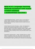 WGU ELO1 Language Teaching Methods Questions with expert curated solutions &lpar; GUARANTEED SUCCESS&rpar;