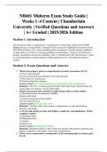 NR601 Midterm Exam Study Guide &vert; Weeks 1&ndash;4 Content &vert; Chamberlain University &vert; Verified Questions and Answers &vert; A&plus; Graded &vert; 2025&sol;2026 Edition