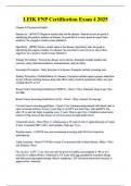 LEIK FNP Certification Exam 4 2025&vert; questions and correct detailed answers&vert; latest update&vert; already graded a&plus;