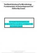 Microbiology Fundamentals&colon; A Clinical Approach &lpar;3rd Edition&rpar; by Cowan &ndash; Test Bank Solutions