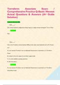 Terraform Associate Exam &sol; Comprehensive Practice Q-Bank &sol; Newest Actual Questions & Answers &lpar;A&plus; Guide Solution&rpar;  