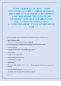 CLTM &lpar;CERTIFIED IN LONG -TERM  MONITORING&rpar; EXAM &lpar;2 LATEST VERSIONS&rpar;  2025 WITH ACTUAL CORRECT QUESTIONS  AND VERIFIED DETAILED ANSWERS  &vert;FREQUENTLY TESTED QUESTIONS AND  SOLUTIONS &vert;ALREADY GRADED  A&plus;&vert;NEWEST&vert;LATEST UPDATE &vert;GUARANTEED  PASS