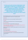 CLTM ASAP &lpar;ADVANCED SUPERVISON AND  ASSESSMENT PROTOCOL&rpar; BOARD EXAM  2025 WITH ACTUAL CORRECT QUESTIONS  AND VERIFIED DETAILED ANSWERS  &vert;FREQUENTLY TESTED QUESTIONS AND  SOLUTIONS &vert;ALREADY GRADED  A&plus;&vert;NEWEST&vert;LATEST UPDATE &vert;GUARANTEED  PASS 