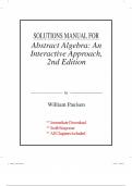 Abstract Algebra&colon; An Interactive Approach 2nd Edition - Solutions Manual by William Paulsen &lpar;ISBN&colon; 9781498719766&rpar;