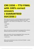 CMI 3358 -- TTU FINAL with 100- correct answers &lpar; GUARANTEED SUCCESS &rpar;&period;