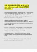 CMI 3358 EXAM ONE with 100- correct answers &lpar; GUARANTEED SUCCESS &rpar;