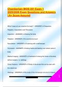 Chamberlain BIOS 251 Exam 1  2025&sol;2026 Exam Questions and Answers  &vert; A&plus; Score Assured 