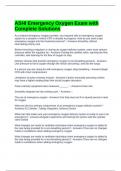 ASHI Emergency Oxygen Exam with Complete Solutions