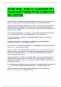 BESC 3010 - TEST 2 COMBINED SET EXAM QUESTIONS WITH COMPLETE SOLUTIONS  