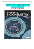 Test Bank for Lehninger Principles of Biochemistry 8th  Edition by David L&period; Nelson 2025-2026&period; All Chapters  Complete Guide With questions and Complete Solution&period;  A&plus; GRADE GUARANTEED&period;