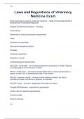 Laws and Regulations of Veterinary  Medicine Exam 