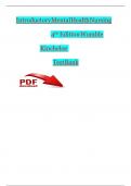 Test Bank for Introductory Mental Health Nursing 4th Edition by Womble Kincheloe&sol;Fully chaptered