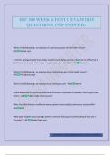 HIF 300 WEEK 6 TEST 1 EXAM 2025 QUESTIONS AND ANSWERS