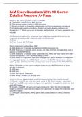 IAM Exam Questions With All Correct Detailed Answers A&plus; Pass