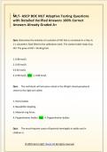 MLT- ASCP BOC MLT Adaptive Testing Questions  with Detailed Verified Answers 100&percnt; Correct  Answers Already Graded A&plus;