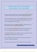 HSMT 2101 FINAL EXAM 2025 QUESTIONS AND ANSWERS