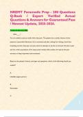 NREMT Paramedic Prep - 200 Questions Q-Bank &sol; Expert Verified Actual Questions & Answers for Guaranteed Pass &sol; Newest Update&comma; 2025-2026&period;  