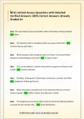 NCIC Limited Access Questions with Detailed  Verified Answers 100&percnt; Correct Answers Already  Graded A&plus;
