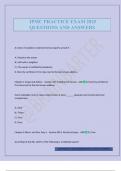 IPMC PRACTICE EXAM 2025 QUESTIONS AND ANSWERS