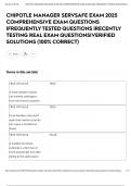 CHIPOTLE MANAGER SERVSAFE EXAM 2025 COMPREHENSIVE EXAM QUESTIONS &vert;FREQUENTLY TESTED QUESTIONS &vert;RECENTLY TESTING REAL EXAM QUESTIONS&vert;VERIFIED SOLUTIONS &lpar;100&percnt; CORRECT&rpar;