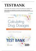 TEST BANK CALCULATING DRUG DOSAGES A PATIENT-SAFE APPROACH TO NURSING AND MATH ANDRA LUZ MARTINEZ DE CASTILLO AND MARYANNE WERNER-MCCULLOUGH 2nd Edition