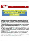 Ellis and associates Lifeguard test &vert; Actual Questions and Answers &lpar;2024 &sol; 2025&rpar; &lpar;Verified Answers&rpar;