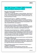 Nut 301 Exam 1 With 100&percnt; Correct And Verified Answers 2025