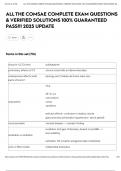 ALL THE COMSAE COMPLETE EXAM QUESTIONS & VERIFIED SOLUTIONS 100&percnt; GUARANTEED PASS&excl;&excl;&excl; 2025 UPDATE