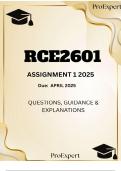 EED2601 assignment guide 2025 &vert;&vert; QUESTIONS&comma; GUIDANCE AND EXPLANATIONS