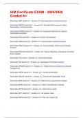 IAM Certificate EXAM - 2025&sol;2026 Graded A&plus;