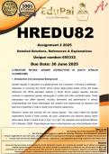 HREDU82 Assignment 2 &lpar;COMPLETE ANSWERS&rpar; 2025 - DUE July 2025