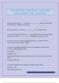 MA DRIVER'S ED FINAL TEST 2025 QUESTIONS AND ANSWERS