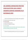 CDL GENERAL KNOWLEDGE PRACTICE  EXAM QUESTIONS AND CORRECT  ANSWERS &lpar;VERIFIED ANSWERS&rpar; PLUS  RATIONALES 2025 