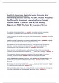 Xcel Life Insurance Exam Includes Accurate And  Verified Questions Tailored For Life&comma; Health&comma; Property&comma;  And Casualty Insurance Licensing Exams Across  Various States&period; It Mirrors The Actual Testing  Experience With Modules On Insurance Terms&period; 