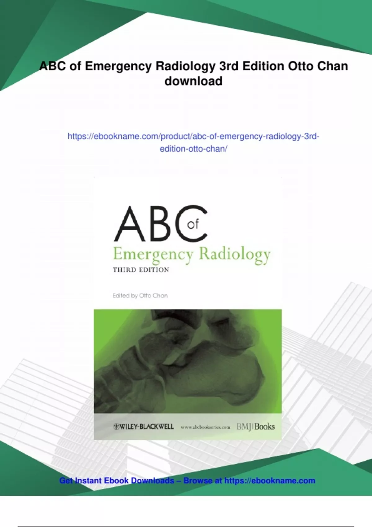 Summary ABC of Emergency Radiology 3rd Edition Otto Chan - PDF Download ...
