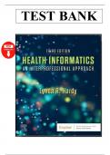 Test Bank For Health Informatics An Interprofessional Approach 3rd Edition by Lynda R Hardy&vert;&vert;ISBN NO&colon;10&comma;0323829597&vert;&vert;ISBN NO&colon;13&comma;978-0323829595&vert;&vert;All Chapters&vert;&vert;Complete Guide A&plus;
