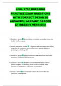LEGL 2700 ROESSING PRACTICE EXAM QUESTIONS WITH CORRECT DETAILED ANSWERS &vert; ALREADY GRADED A&plus;<RECENT VERSION>