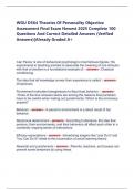 Expert Curated Notes &colon; WGU D564 Theories Of Personality Objective Assessment Final Exam