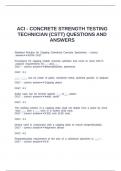 ACI - CONCRETE STRENGTH TESTING TECHNICIAN &lpar;CSTT&rpar; QUESTIONS AND ANSWERS