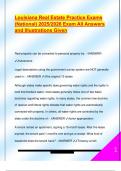 Louisiana Real Estate Practice Exams  &lpar;National&rpar; 2025&sol;2026 Exam All Answers  and Illustrations Given