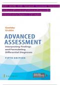 Test Bank For Advanced Assessment Interpreting Findings and Formulating Differential Diagnoses 4th Edition By Mary Jo Goolsby&comma; Laurie Grubbs&comma;All Chapters Covered&comma;ISBN&colon;9780803690059 &vert;&vert;COMPLETE GUIDE A&plus;&vert;&vert;&period;