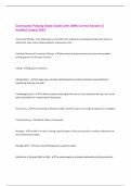 Community Policing Study Guide with 100&percnt; Correct Answers &vert;  Verified &vert;Latest 2025 